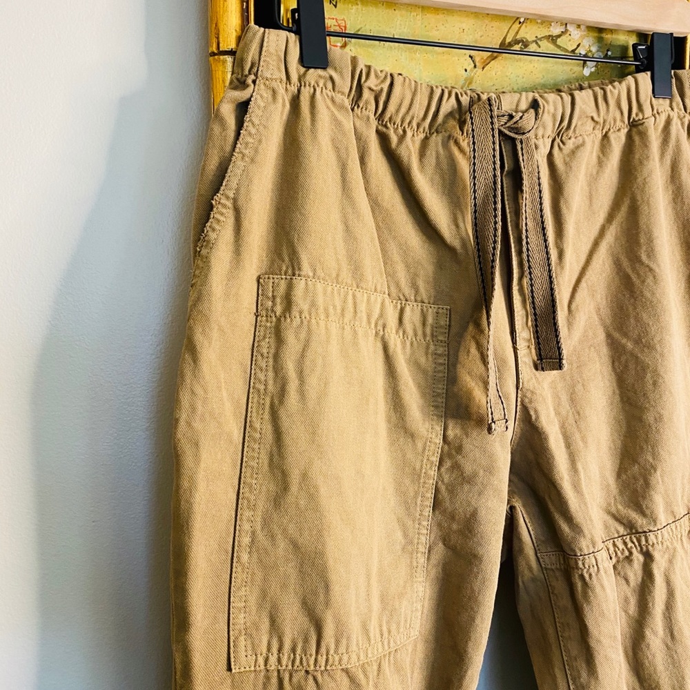 Zara Khaki High Waisted Patchwork Khaki Pants - Picture 5 of 9